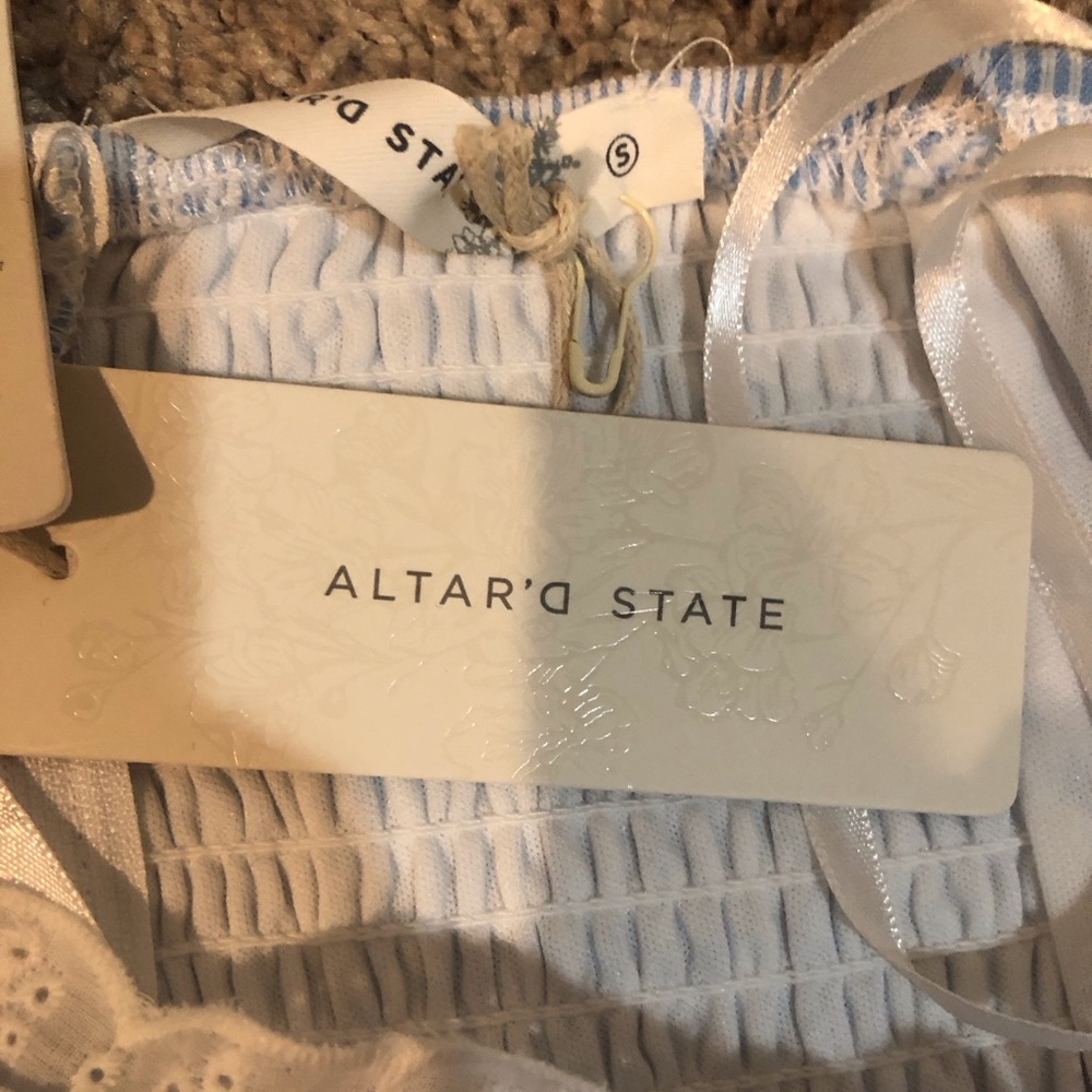 Altar'd State Light Blue and White Striped Sundress - Picture 5 of 5